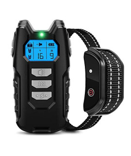 Flittor Dog Training Collar, Shock Collar for Dogs with Remote, Rechargeable Dog Shock Collar, 3 Modes Beep Vibration and Shock Waterproof Bark Collar for Small, Medium, Large Dogs