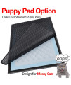 Waretary Cat Litter Mat 36x 30, Kitty Pretty Litter Box Trapping Mat, Extra Large XL Honeycomb Double Scatter Control Layer Mat, Urine & Waterproof, Washable, Easy Clean, Phthalate Free (Black)(1 Side Connected)