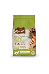 Merrick Classic Healthy Grains Lamb+ Brown Rice Recipe with Ancient Grains Dry Dog Food, 12 lbs.