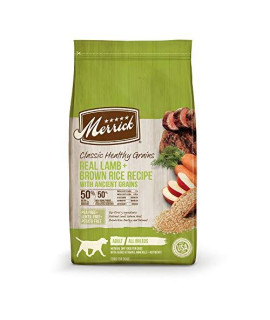 Merrick Classic Healthy Grains Lamb+ Brown Rice Recipe with Ancient Grains Dry Dog Food, 12 lbs.