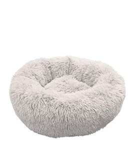 Cloe E Cluzo Luxurious Ultra Soft Washable Dog/Cat Cushion Bed (24''/28''/34'') in Pink, Beige and Dark Grey ?