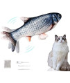 N/X Electric Moving Fish Cat Toy Cat Exerciser, Wiggle Fish Catnip Toys, Funny Interactive Pets Pillow Chew Bite Kick Supplies for Cat Kitten