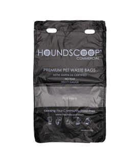 HOUNDSCOOP 800 Count Pull-Strap Header Pet Waste Bags, 8 Header Packs of 100 Bags, Dog Waste Station Bags for HOA, Residential, XL and Strong, Easy Single Pull for Poop Station Dispensers