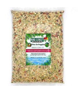 Bird Street Bistro Parrot Food - Parakeet Food - Cockatiel Food - Bird Food - Cooks in 3-15 min with Natural & Organic Grains - Legumes - Non-GMO Fruits, Vegetables, & Health Orientated Spices