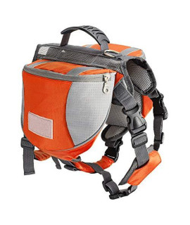 Less bad Lifeunion Dog Backpack New Adjustable Camping Hiking Travel Dog Saddle Bag Pack for Outdoore(Medium, Orange)