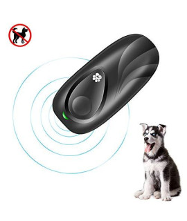 Anti Barking Device, Handheld Portable Ultrasonic Dog Bark Deterrent 2 in 1 Dog Training Aid 16.4 Ft Effective Control Stop Barking Tool with Frequency Conversion Button and Wrist Strap