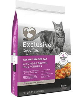 Exclusive | Signature All Life Stages Chicken & Brown Rice Comfort Care | Cat Food | 15 Pound (15 lb.) Bag