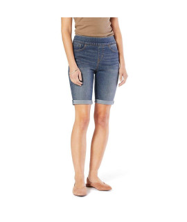 Signature by Levi Strauss & co gold Label Womens Totally Shaping Pull On Bermuda Shorts (Standard and Plus), Bae, 14