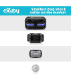 eXuby - Tiny Shock Collar for Small Dogs 5-15lbs - Smallest Collar on The Market - Sound, Vibration, & Shock - 9 Intensity Levels - Pocket-Size Remote - Long Battery Life - Water-Resistant - Gray