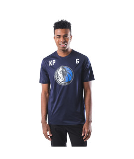 Ultra game NBA Dallas Mavericks - Kristaps Porzingis Mens Active Tee Shirt, Team color, Small