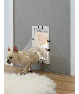 PawsMark Plastic Pet Door with Soft Window Flap for Interior or Exterior, White