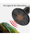 BOEESPAT Ceramic Heat Emitter 60W 2pack Reptile Heat Lamp Bulb Chicken Heater Light for Pet Brooder Coop Lizard Turtle Aquarium Snake, No Harm No Light, Black