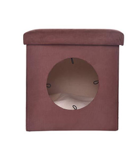 Celiy_Ship from US Warehouse Warm Kitten Bed Cat Cabin with Pet Bed Curious Cat Cubic Cat House Cat Apartment