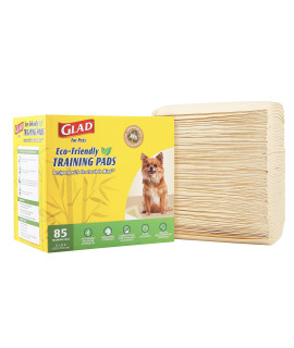 glad for Pets Earth Friendly Bamboo Training Pads Eco Friendly Puppy Pads for All Dogs 85 Super Absorbent Puppy Training Pads, Deodorizing Dog Training Pads for Pets