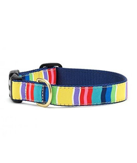 Up Country Dog Collar - Colorful Stripe/Medium Wide