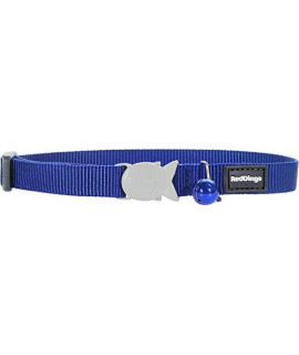 LUOLUO Classic Adjustable Soft Cat Collar, One Size Fits All(Blue)