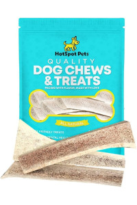Small Premium Split Elk Antlers for Dogs - 4-5 Inch Long Dog chews (3 Pack) Naturally Shed Antler Bone for Small Breed Aggressive chewers - Made In USA - Promotes Dental Hygiene (3 Pack)