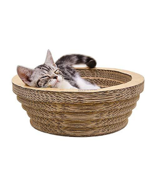Pet Cushion Pet Bed CP-090 Bowl-Shaped Corrugated Paper Cat Scratch Board Cat Litter Grinding Claw Toy, Outer Diameter: 51.5cm