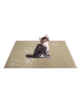 ANDALUS cat Litter Mat - Kitty Litter Trapping Mat for Litter Boxes - Kitty Litter Mat to Trap Mess, Scatter control - Washable Indoor Pet Rug and carpet - Beige, Small (1575 x 1175)