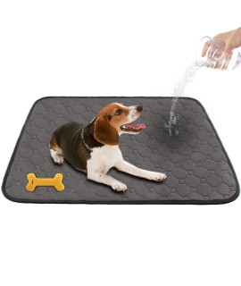 Washable Pee Pad for Dogs, Puppy Crate Training Pad Mat, 40x26in Super Fast Absorbent Reusable Waterproof Anti-Slip Dog Crate Pad Pet Pee Pads by MEIJIEM