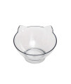 Clear Replace Cat Bowl For Cat Elevated Bowls, 15 Degree Tilted Design Neck Guard Stand Raised Pet Food Water Feeder Bowl For Cats Or Small Dogs