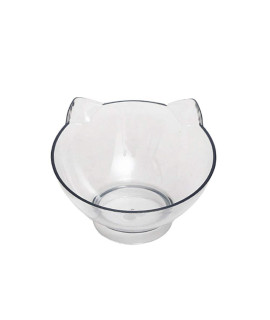 Clear Replace Cat Bowl For Cat Elevated Bowls, 15 Degree Tilted Design Neck Guard Stand Raised Pet Food Water Feeder Bowl For Cats Or Small Dogs