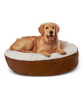 Happy Hounds Scout Small (30 x 30 in.) Mocha Deluxe Round Pillow Style Dog Bed