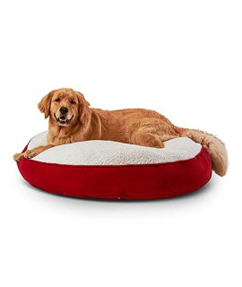 Happy Hounds Scout Large (42 x 42 in.) Red Deluxe Round Pillow Style Dog Bed