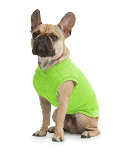 Espawda Casual Stretch Comfort Cotton Dog Sweatshirt Sweater Vest For Small Dogs, Medium Dogs, Big Dogs (X-Large, Lime Green)