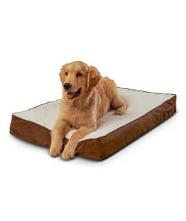Happy Hounds Oscar Orthopedic Small (36 x 24 in.) Mocha Rectangle Pillow Style Dog Bed