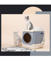MIAOYO Cat Litter Box, Hooded Kitty Litter Box Enclosed Cat Toilet Reduce Litter Scatter