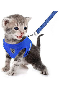 FEimaX Cat Harness and Leash Set No Pull Adjustable Pet Harnesses with Reflective Strips, Escape Proof Kitten Step-in Vest Fit Small Medium and Large Dogs Cats Rabbits