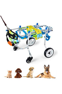 SONGTING tarpaulin Adjustable Dog Wheelchair for Hind Legs Rehabilitation, for Mobility Large Dog Wheelchair, Wheelchair for Back Legs Lightweight?4-Wheel?