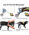 SONGTING tarpaulin Pet Wheelchair Cart, Adjustable Dog Assisted Walk Car Disabled Pet Hind Leg Exercise Car for Small Dog Cat Hind Legs Rehabilitation