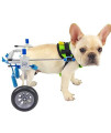 SONGTING tarpaulin Dog Wheelchair Two Wheels Adjustable Pet Wheelchair Light Weight Easy Assemble Dog Cart Hind Legs Rehabilitation for Small Dog Doggie Puppy Cat