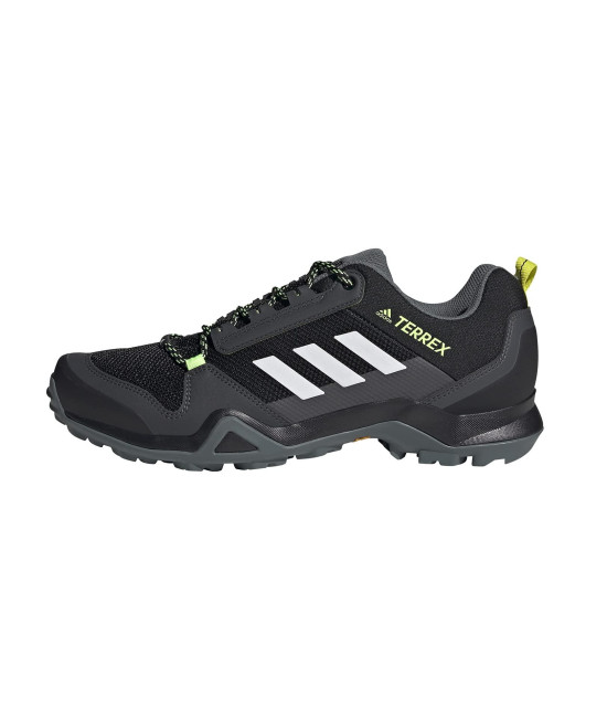 adidas outdoor Mens Terrex AX3 Hiking Boot, BlackWhiteAcid Yellow, 9