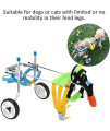 Dog Wheelchair Adjustable Pet Wheelchair Light Weight Easy Assemble Dog Cart Hind Legs Rehabilitation Training Scooter for Small Medium Dogs(XS Widen)