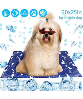 Self Cooling Mat for Dog Ice Pad for Middle and Small Cats Dogs Pets (20x25 inch)