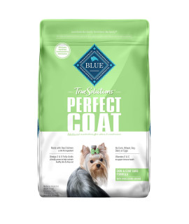 Blue Buffalo True Solutions Perfect Coat Natural Skin & Coat Care Adult Dry Dog Food, Salmon, 11-lb