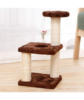 Cat Tower Kittens Pet Play House Cat Activity Tree Condo Scratching Sisal Post, Home, Garden, Furniture, Plush (Coffee)