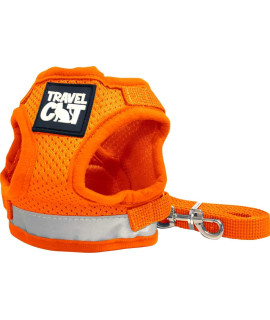 Travel Cat: The True Adventurer - Reflective Cat and Kitten Harness and Leash Set for Walking - Lightweight, Breathable, Snug Fit - Strong Leash with Sturdy Snap Clip