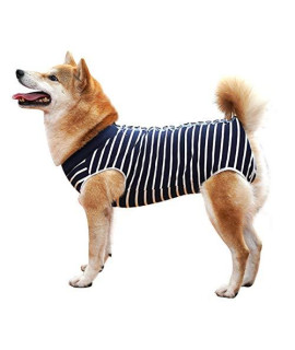 LIANZIMAU Dog Surgical Recovery Suit Onesie Breathable Abdominal Wounds and Protect Skin Anti Licking Cone E Collar Alternative After Post-Operation Wear
