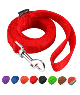 AMAGOOD 6 FT Puppy/Dog Leash, Strong and Durable Traditional Style Leash with Easy to Use Collar Hook,Dog Lead Great for Small and Medium and Large Dog (3/4 in x 6 ft(Pack of 1), Red)
