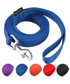 AMAGOOD 6 FT Puppy/Dog Leash, Strong and Durable Traditional Style Leash with Easy to Use Collar Hook,Dog Lead Great for Small and Medium and Large Dog(Blue,5/8 x 6 Feet)