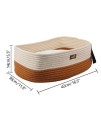 ALL FOR PAWS Oval Cat Bed with Special Weaving Design, Super Soft Durable Pet Bed with Firm Breathable Cotton for Cats and Small Dogs