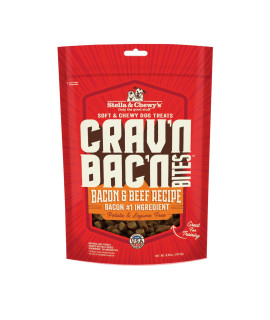Stella & Chewy's Crav'n Bac'n Dog Treats Bacon & Beef Recipe, 8.25 oz. Bag