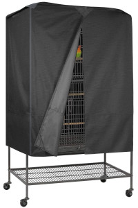 Explore Land Pet Cage Cover With Removable Top Panel - Good Night Cover For Bird Critter Cat Cage To Small Animal Privacy Comfort (Small, Black)