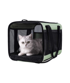 Top Load Pet Carrier for Large, Medium Cats, 2 Cats and Small Dogs with Comfy Bed. Easy to Get Cat in, Escape Proof, Easy Storage, Washable, Safe and Comfortable for Vet Visit and Car Ride