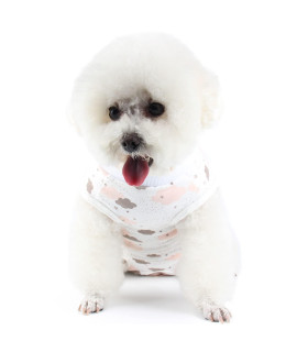Etdane Recovery Suit for Dog cat After Surgery Dog Surgical Recovery Onesie Female Male Pet Bodysuit Dog cone Alternative Abdominal Wounds Protector White cloudMedium