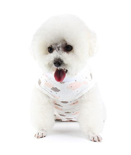 Etdane Recovery Suit for Dog cat After Surgery Dog Surgical Recovery Onesie Female Male Pet Bodysuit Dog cone Alternative Abdominal Wounds Protector White cloudLarge